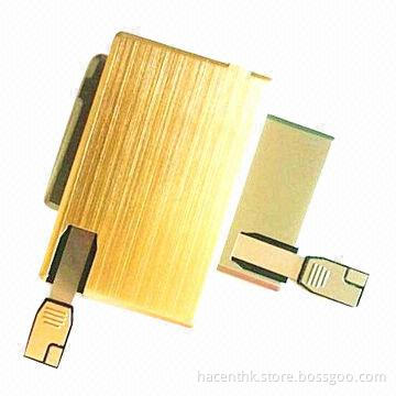 Easy to Carry Credit Card Portable Slim Power Banks with 4GB USB, 1 Year Warranty